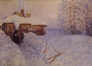 Banya talvella, 1919 tekijältä Apollinari Mikhailovich Vasnetsov