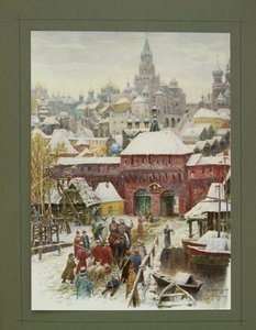 Kuvitus N. Kutepovin suurruhtinaan, tsaarin ja keisarillisen metsästykseen Venäjällä, 1896 tekijältä Apollinari Mikhailovich Vasnetsov