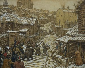Karhun kouluttajat. Vanha Moskova, 1911 tekijältä Apollinari Mikhailovich Vasnetsov