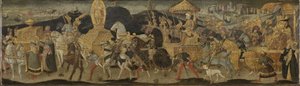 Darius marssii Issuksen taisteluun Dareioksen lähtö Issoksen taisteluun tekijältä Apollonio di Giovanni (workshop of)