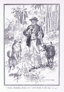Alas Romulus, alas sir, sanoi Valmis koiralle, 1900-luku tekijältä Archibald Webb