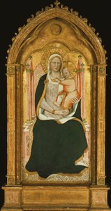 Madonna ja lapsi valtaistuimelle, tekijältä Aretino Luca Spinello or Spinelli
