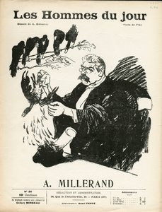 Kansi "" Les Hommes du jour "", numero 36, satiirinen mustavalkoinen tekijältä Aristide Delannoy