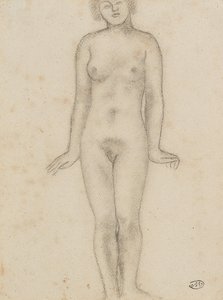 Aristide Maillol Tutkimus Kolmen nymfin keskimmäistä veistosta varten. tekijältä Aristide Maillol