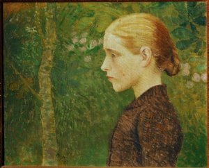 Aristide Maillol / Talonpoikatytön muotokuva, 1891, Öljy kankaalle, 46 × 55 cm tekijältä Aristide Maillol