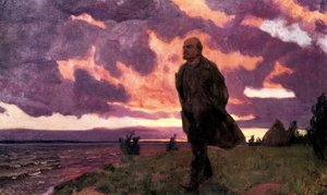 "Lenin ja Razliv", maalaus Arkady Alexandrovich Rylov