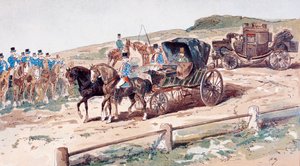 Kärryhevoselle asennettu postiljonki, 1800-luku, 1886
