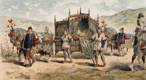 Chatelainen pentue, Burgundin herttuoiden aika, 1400-luku tekijältä Armand Jean Heins