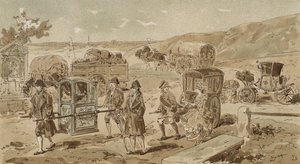 Sedan-tuoli, raskas vaunu, vinaigrette ja coupe, Itävalta Alankomaat, 1700-luku