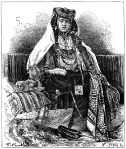 Ouled Nail dancer, Algeria, c1890