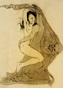 Kuvitus teoksesta Les Fleurs du Mal, Charles Baudelairen runoja, 1899.