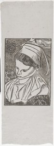 Bretonne de Pont-Aven (Bretonnainen Pont-Avenista) n. 1896 (puupainatus) tekijältä Armand Séguin