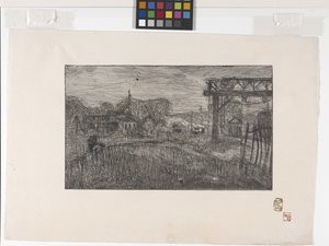 La Gare De Valmondois (Valmondoisin rautatieasema) (etsaus ja ruletti)