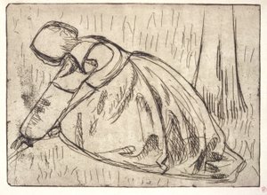 La Glaneuse (The Gleaner) (etsaus) tekijältä Armand Séguin