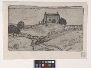 La Maison Du Pendu (hirtettyjen miehen talo) (etsaus) tekijältä Armand Séguin