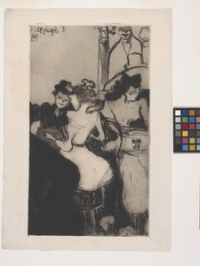 Le Bar (The Bar) (etsaus, pehmeä jauhettu etsaus, akvatinta ja ruletti) tekijältä Armand Séguin