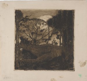 Le Soir (ilta) tai La Glaneuse (The Gleaner) 1893 (etsaus, akvatinta, pesu ja ruletti) tekijältä Armand Séguin