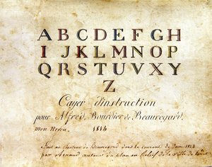 Kansilehti, "A French Alphabet Book of 1814", pub. Kirjailija: Charles Plante Fine Arts