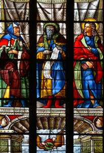 Jaakob, Jonas ja Pyhä Markus - Lasimaalaus Pyhän Annan kappelissa, Arnaud de Moles (1470-1520) valmistui 1513 - Cathedrale Sainte Marie d