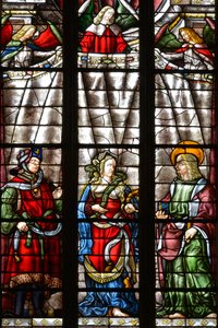 Profeetta Daniel, Sibylle Cimmerienne ja evankelista Matteus - Kappelin Saint Louis, Arnaud de Moles (1470-1520) lasimaalaukset valmistuivat vuonna 1513 - Cathedrale Sainte Marie d