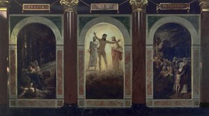 Valo viedään pimeyteen (luonnos Breslaun Sleesialaisen taidemuseon tarpeisiin) tekijältä Arnold Böcklin