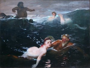 Aalloilla leikkiminen tekijältä Arnold Böcklin