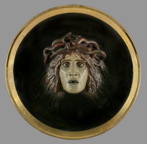 Kilpi, jossa on Meduse kasvot, 1897 tekijältä Arnold Böcklin