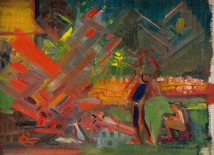 kokko, n. 1940 (öljy kankaalle) tekijältä Arnold Peter Weisz Kubincan
