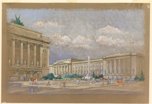 Study for Proposed Music and Arts Center, New York, NY tekijältä Arnold William Brunner