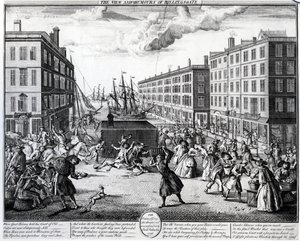 Billingsgaten näkemys ja huumori, 1736 tekijältä Arnold van Haecken