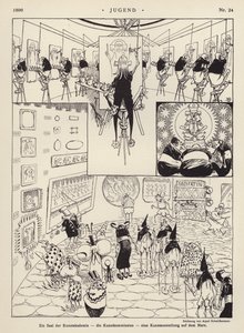 Taideakatemian huone; taidetoimikunta; taidenäyttely Marsissa (litho) tekijältä Arpad Schmidhammer