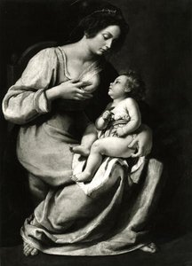 Kirsikoiden madonna (öljy kankaalle) (m/w kuva) tekijältä Artemisia Gentileschi