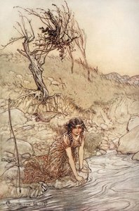 Hermia, kuvitus William Shakespearen "Kesäyön unelmasta".