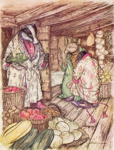 Kenneth Grahamen The Wind in the Willows -teoksen kuvitus (väriliitos).