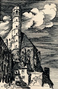 "Italialainen Marienkirche, Wien", 1900 tekijältä Arthur Beresford Pite