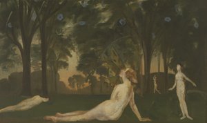 Kesän käytävä, n. 1910 (öljy kankaalle) tekijältä Arthur Bowen Davies