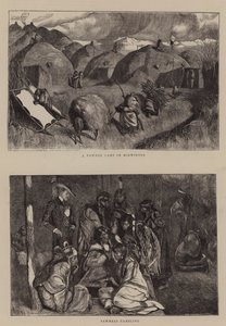 Pawnee-leiri keskitalvella tekijältä Arthur Boyd Houghton