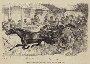 Graphic America, Trotting, Eighth Avenue, New York tekijältä Arthur Boyd Houghton