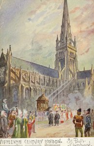 1500-luvun Lontoo - St Paulin kirkkopiha