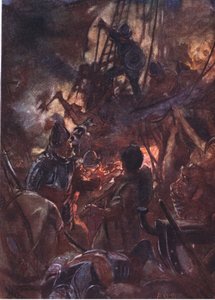 Taistelu raivosi ja pitkä, esimerkki elokuvasta Romance of History: Alankomaat, 1920-luku tekijältä Arthur David McCormick