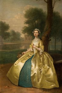 Kultaisen naisen muotokuva, 1785. tekijältä Arthur Devis