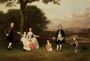 Till-perhe, n. 1750-1751 tekijältä Arthur Devis