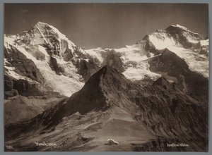 Näkymä Mönchille ja Jungfraulle Bernin Alpeilla Panorama of the Jungfraukette (sarjan nimi)