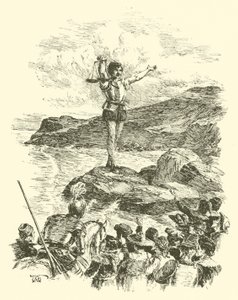 Sir Artegallin seikkailut, jättiläinen vaakoineen (kaiverrus)