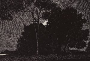 Jossain melodisessa juonessa pyökinvihreää (litho) tekijältä Arthur George Watts