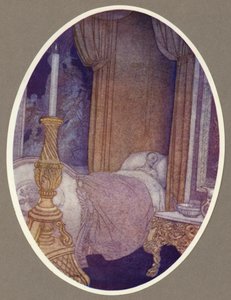 Piispa tilaa hautansa Pyhän Praxedin kirkossa (väri litho)