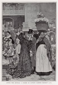 Juhlien jälkeen - kohtaus Covent Garden Marketissa