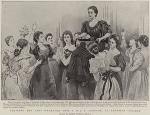 Lady Wranglerin, neiti A M J E Johnsonin puheenjohtajana Newnham Collegessa, Cambridgessa