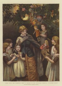 Hedelmä joulukuusesta, luonnos Foundlingin sairaalassa, Guildford Street (chromolitho)