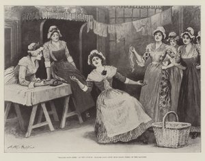 Madame Sans-Gene, Lyseumissa, Madame Sans-Gene (neiti Ellen Terry) pesulassa